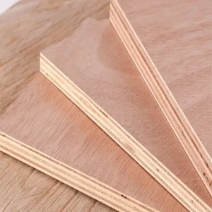 Bintangor plywood sheet, pink-red veneer face, smooth surface, for furniture and constructio