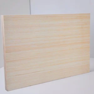 EV plywood panels with engineered veneer surface for furniture and interior decoration applications.