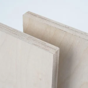 High-quality Birch plywood sheets with smooth surface for furniture and cabinetry applications.