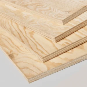 Pine plywood panels with natural wood grain for construction, furniture, and packaging applications.